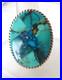 VTG Navajo B. PIASO JR. Turquoise Inlaid Stones Ring 925 Sterling Silver Sz 7.5