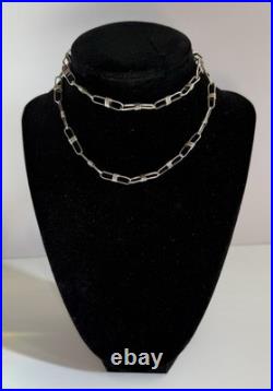 VTG Navajo Chain Link Necklace Sterling Silver Handmade Native American