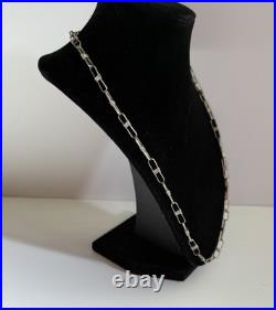 VTG Navajo Chain Link Necklace Sterling Silver Handmade Native American