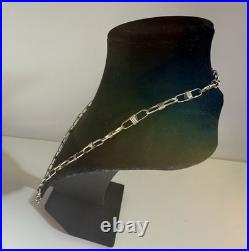 VTG Navajo Chain Link Necklace Sterling Silver Handmade Native American