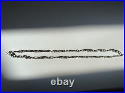 VTG Navajo Chain Link Necklace Sterling Silver Handmade Native American