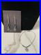 VTG Navajo Sterling Silver Malachite Chief Silver Earrings & Bracelet Set 7.5