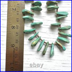 VTG Royston Tab Necklace Santo Domingo Strand 18in Graduated Slab 38g Heishi VTG Royston Tab Necklace Santo Domingo Strand 18in Graduated Slab 38g Heishi