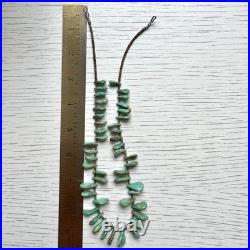 VTG Royston Tab Necklace Santo Domingo Strand 18in Graduated Slab 38g Heishi