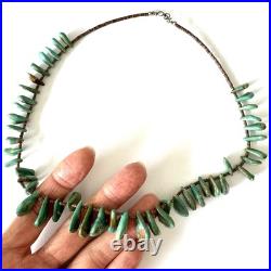 VTG Royston Tab Necklace Santo Domingo Strand 18in Graduated Slab 38g Heishi