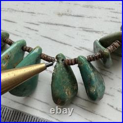 VTG Royston Tab Necklace Santo Domingo Strand 18in Graduated Slab 38g Heishi