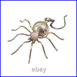 VTG Sterling Silver Spider Turquoise Native American Hook Earrings Navaho 1.25