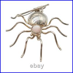 VTG Sterling Silver Spider Turquoise Native American Hook Earrings Navaho 1.25