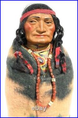 Vintage 1940's Bully Good Native American 14.5 Skookum Doll