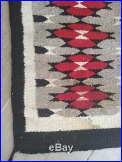 Vintage 1950 Handmade Native American Navajo New Mexico Rug Southwestern textile