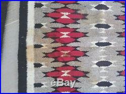 Vintage 1950 Handmade Native American Navajo New Mexico Rug Southwestern textile