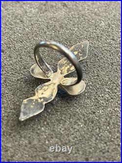 Vintage 1960s Navajo Petite Point Sterling & Turquoise Ring. TJ778