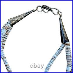 Vintage 1970's Native American Fetish Mother of Pearl Three Strand Necklace