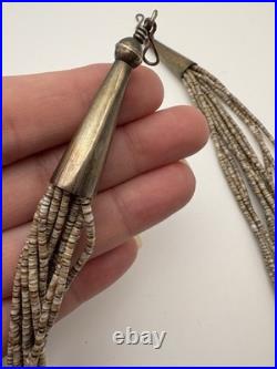 Vintage 1970s Native American 13 Strand Beautiful Heishi Hand Beaded Necklace