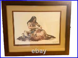 Vintage 1988 Native American Framed Art by Ken Schmidt Signed & Numbered Litho
