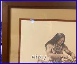 Vintage 1988 Native American Framed Art by Ken Schmidt Signed & Numbered Litho