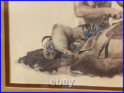 Vintage 1988 Native American Framed Art by Ken Schmidt Signed & Numbered Litho