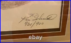 Vintage 1988 Native American Framed Art by Ken Schmidt Signed & Numbered Litho