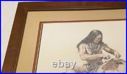 Vintage 1988 Native American Framed Art by Ken Schmidt Signed & Numbered Litho