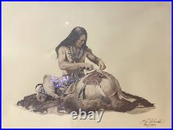 Vintage 1988 Native American Framed Art by Ken Schmidt Signed & Numbered Litho