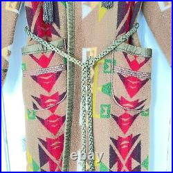 Vintage 20s 30s Pendleton Cayuse Indian Blanket Coat Coat Duster L XL