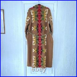 Vintage 20s 30s Pendleton Cayuse Indian Blanket Coat Coat Duster L XL