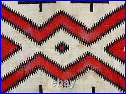 Vintage 5x7 Navajo Rug Eyedazzler wool weaving Native American handwoven