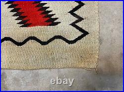 Vintage 5x7 Navajo Rug Eyedazzler wool weaving Native American handwoven
