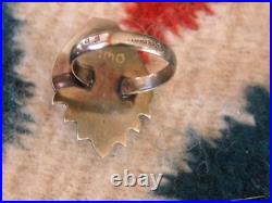 Vintage #8 Turquoise And Sterling Ring Size 6