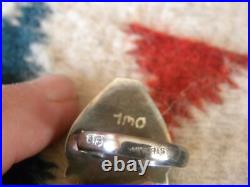 Vintage #8 Turquoise And Sterling Ring Size 6