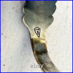 Vintage 900 Coin Silver Native American Arrow Cuff Bracelet Hand Stamped Navajo