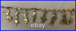 Vintage 925 Sterling Silver Native American Kachina Dancers Tribal Necklace