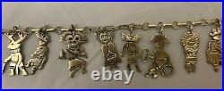 Vintage 925 Sterling Silver Native American Kachina Dancers Tribal Necklace