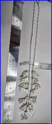 Vintage 925 Sterling Silver Native American Kachina Dancers Tribal Necklace