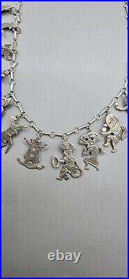 Vintage 925 Sterling Silver Native American Kachina Dancers Tribal Necklace