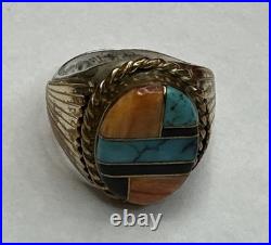 Vintage 925 Sterling Silver Native American Navajo Ring
