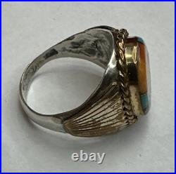 Vintage 925 Sterling Silver Native American Navajo Ring