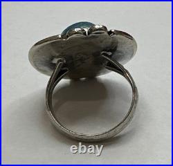 Vintage 925 Sterling Silver Native American Turquoise Ring