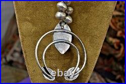 Vintage 925 sterling silver large 27 bench bead Naja necklace 76gr
