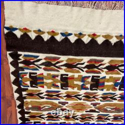 Vintage 94 X 57 WOOL Blanket Rug NATIVE AMERICAN Indigenous Tribal Thunderbird Vintage 94 X 57 WOOL Blanket Rug NATIVE AMERICAN Indigenous Tribal Thunderbird