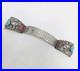 Vintage A Navajo Native American Turquoise & Coral Silver Wofl Watchband