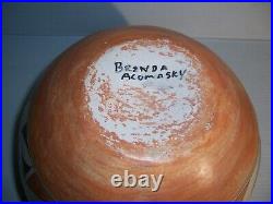 Vintage Acoma Sky Pueblo Native American Pottery Olla Jar Signed Brenda