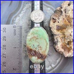 Vintage Adam Fierro Sterling Large Oval Royston Turquoise Split Shank Ring Sz 9