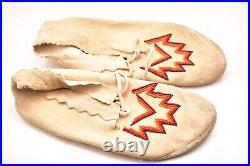 Vintage Apache Moccasins Beaded Leather Native American ATQ