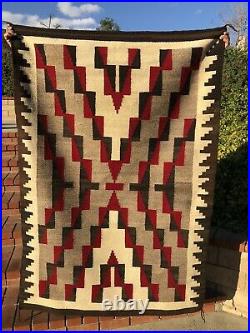 Vintage Arizona Navajo Rug Large Native American Indian Textile 69 By 44
