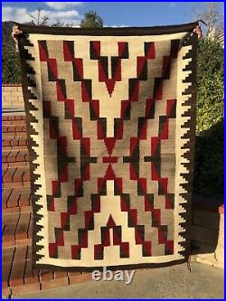 Vintage Arizona Navajo Rug Large Native American Indian Textile 69 By 44