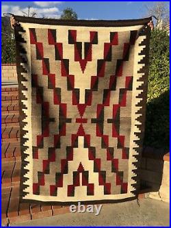 Vintage Arizona Navajo Rug Large Native American Indian Textile 69 By 44