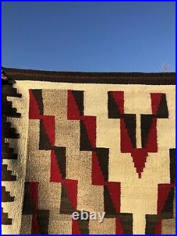 Vintage Arizona Navajo Rug Large Native American Indian Textile 69 By 44