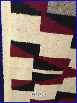 Vintage Arizona Navajo Rug Large Native American Indian Textile 69 By 44