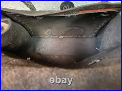 Vintage Beautiful Leather Laced Woven Navajo Silver Tooled Button Handbag Purse